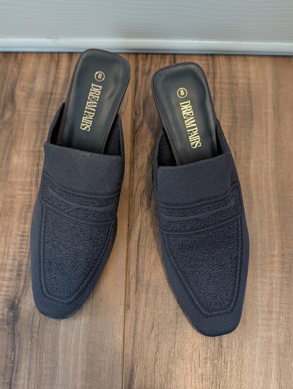 Dream Pairs Knit Slip-On Mule Heels